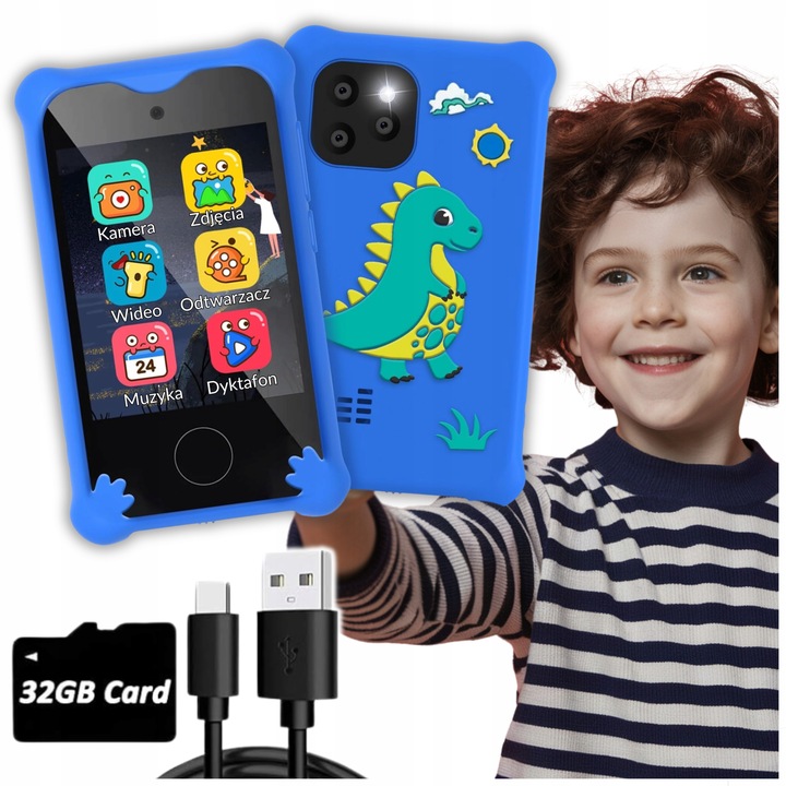TELEFON DLA DZIECI SMARTFON ZABAWKOWY aparat kamera gry ZABAWKI DLA DZIECI