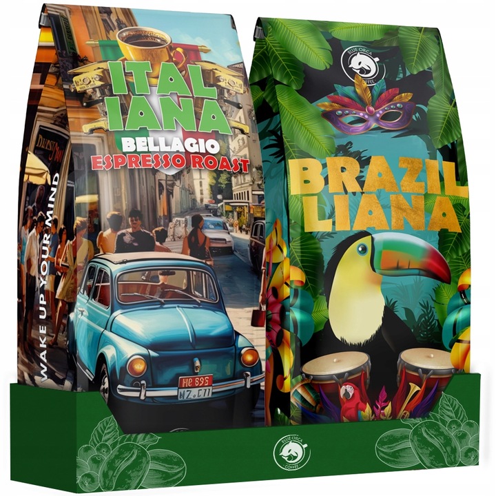 Kawa ziarnista 1kg x2 Świeżo Palona z PALARNI KAWY BLUE ORCA + GRATIS