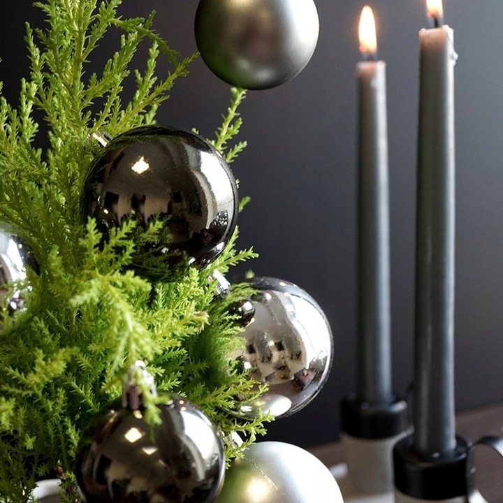 31x Bombki CHOINKOWE świąteczne nietłukące SREBRNE zestaw bombek na choinkę