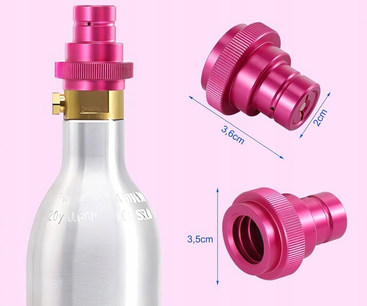 Adapter do Sodastream Quick Connect Terra TR21-4 różowy