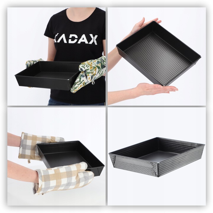 BLACHA FORMA DO PIECZENIA CIASTA BLASZKA PROSTOKĄTNA XXL ZESTAW BLACH 3szt