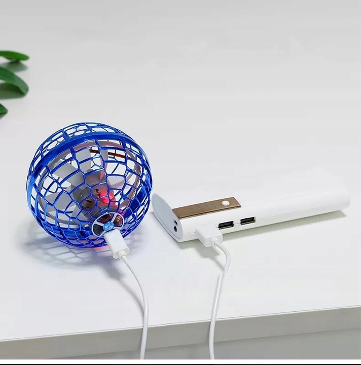 LATAJĄCA KULA STEROWANY RĘKĄ SPINNER DRON UFO LED ŚWIECI