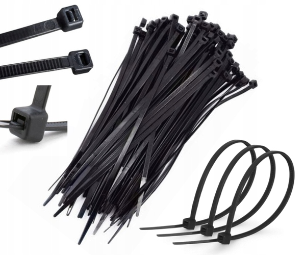 MOCNE OPASKI ZACISKOWE KABLOWE TRYTKI UV CZARNE 3,6x300 JAKOŚĆ