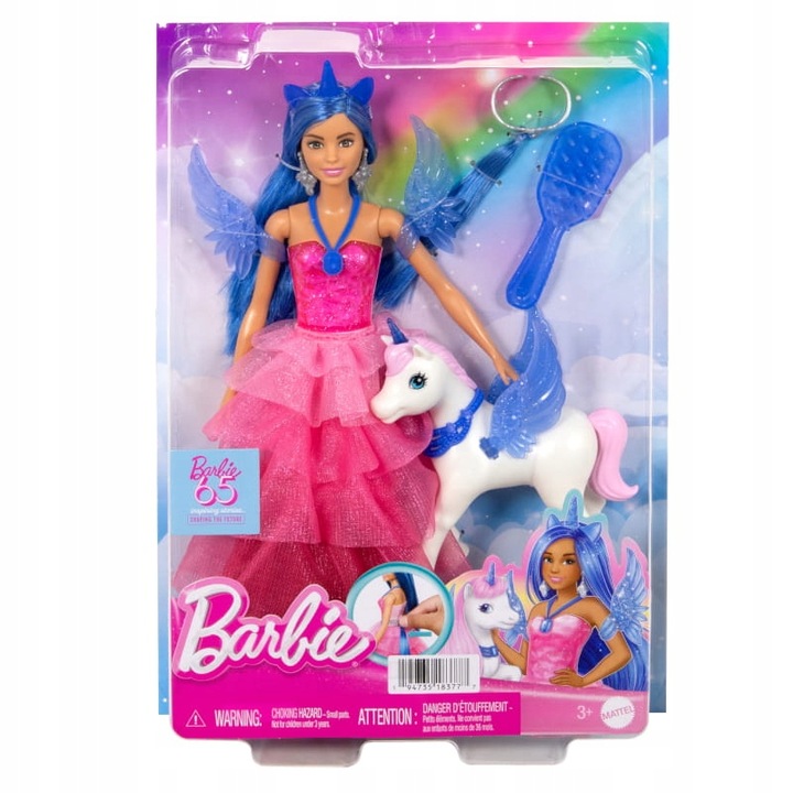 BARBIE SZCZYPTA MAGII LALKA SAPPHIRE SKRZYDLATY JEDNOROŻEC 65. ROCZNICA