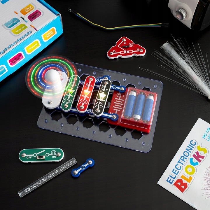 ZESTAW EDUKACYJNY MAŁY ELEKTRONIK EKSPERYMENTALNY ELEKTRYK NAUKA I ZABAWA