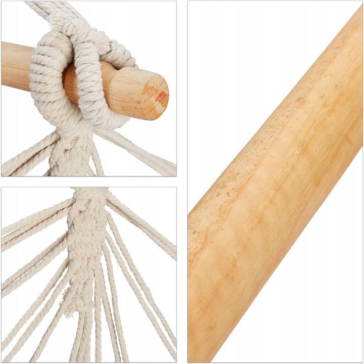 HAMAK FOTEL WISZĄCY OGRODOWY BRAZYLIJSKI BUJANY HUŚTAWKA KOKON BRĄZOWY