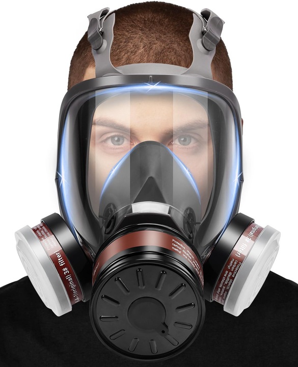 MASKA PRZECIWPYŁOWA + PRZECIWGAZOWA + 2 WKŁADY WĘGLOWE + 10x FILTRY Koanni