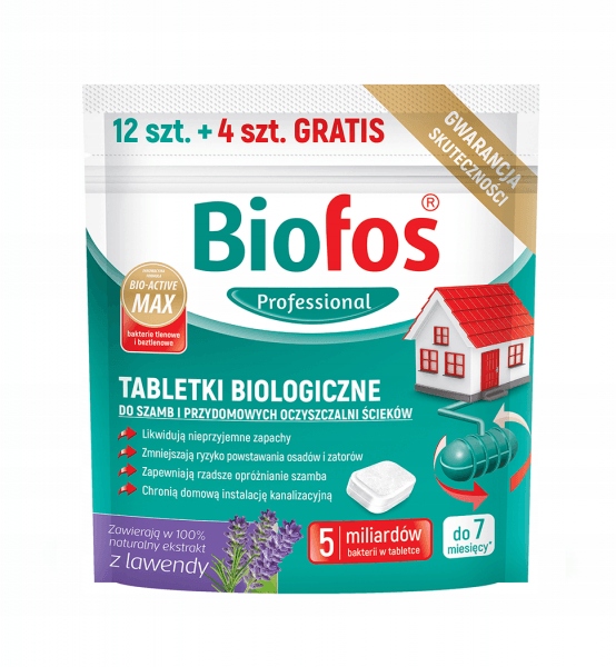 Tabletki biologiczne do szamba 12 + 4szt GRATIS