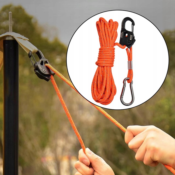 Premium 4mm Naciąg do namiotu z systemem bloczków Lekka linka nylonowa