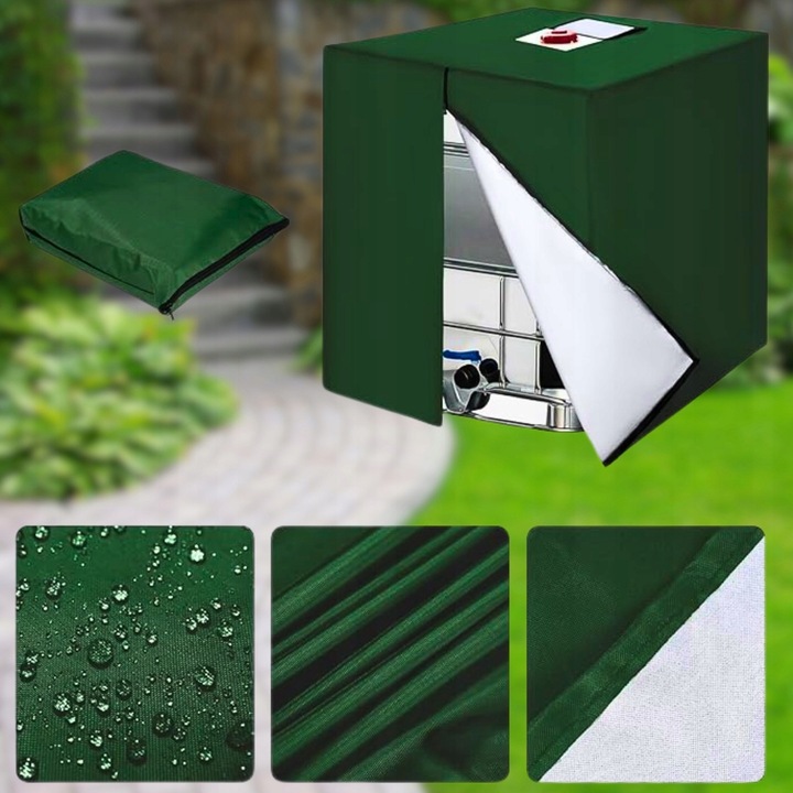 Pokrowiec na zbiornik na wodę Mauzer 1000l IBC na deszczówkę Zielony 420D