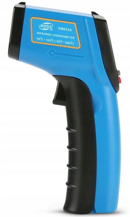PIROMETR TERMOMETR LASEROWY BEZDOTYKOWY MIERNIK TEMPERATURY -50 +530 st.C