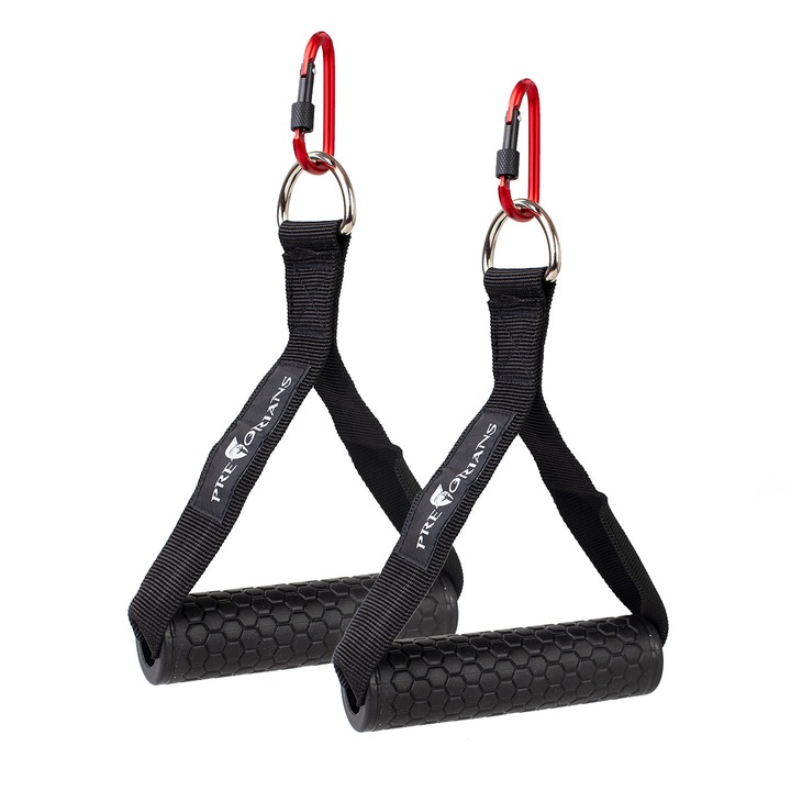 UCHWYT DO WYCIĄGU GÓRNEGO DOLNEGO ATLASU Z KARABIŃCZYKIEM 2szt