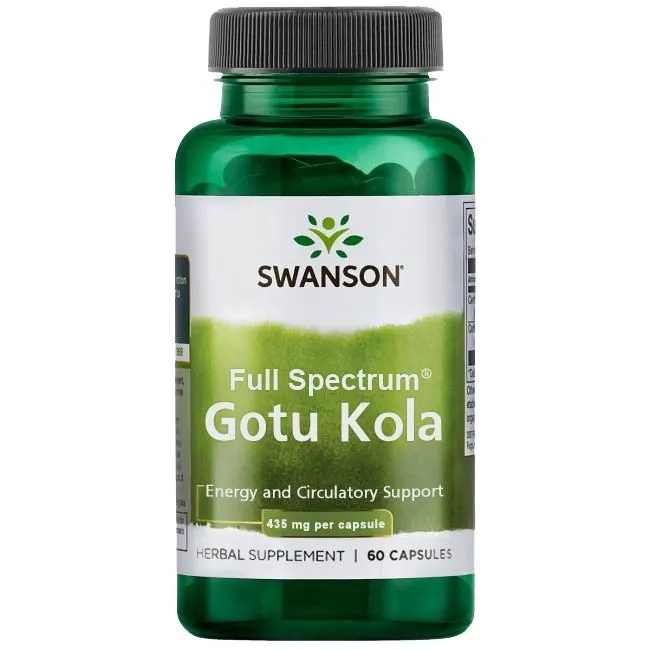 SUPLEMENT DIETY Gotu Kola ekstrakt standaryzowany 100mg 120 kaps. Swanson