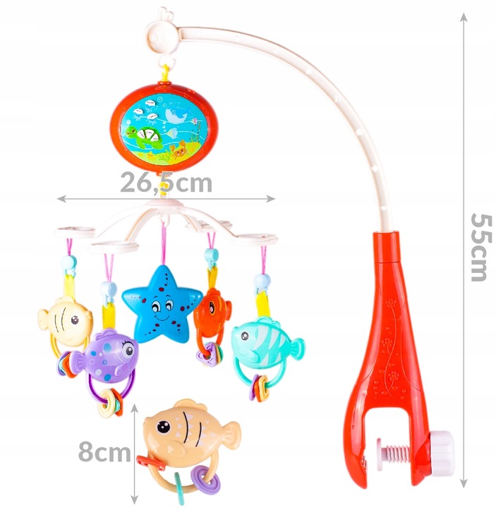 KARUZELKA KARUZELA DO ŁÓŻECZKA Z PROJEKTOREM I PILOTEM DLA DZIECI