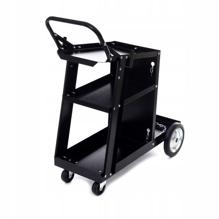 Wózek spawalniczy DO SPAWAREK Z PÓŁKĄ NA BUTLE STABILNY MIG MAG MMA TIG