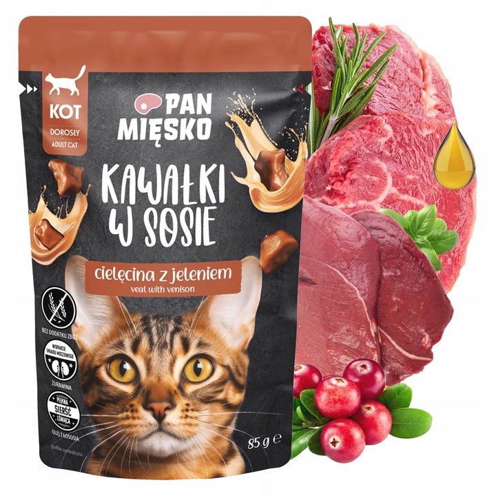 Pan Mięsko Kawałki w sosie MIX Smaków karma dla kota mokra 12 x 85g