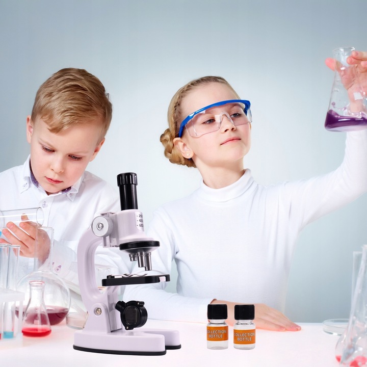 MIKROSKOP EDUKACYJNY ŚWIATŁA LED PRZYBLIŻENIE 1200X PREZENT DLA DZIECKA