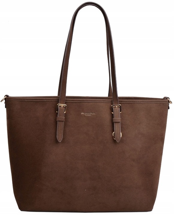 FLORA&CO PARIS TOREBKA damska SHOPPER A4 CASUAL ZAMSZ czekolada