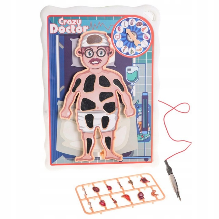 SZALONY LEKARZ GRA ZRĘCZNOŚCIOWA PLANSZOWA OPERACJA MAŁY DOKTOR WOOPIE