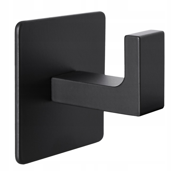 2x WIESZAK ŁAZIENKOWY KUCHENNY NA RĘCZNIKI CZARNY LOFT PRZYKLEJANY NA KLEJ