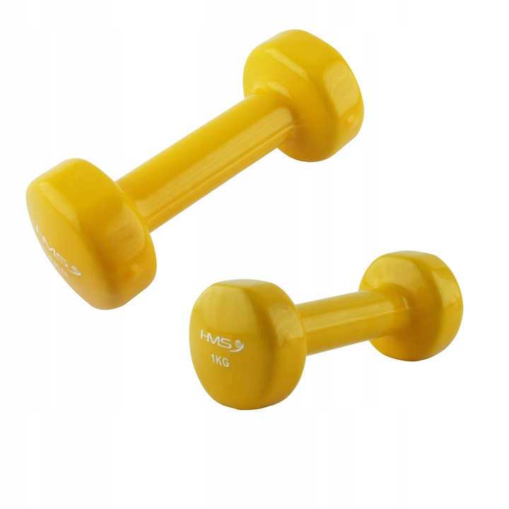 CIĘŻAREK ŻELIWNY POKRYTY WINYLEM HMS 1 kg 17023 HANTEL HANTELKA TRENING