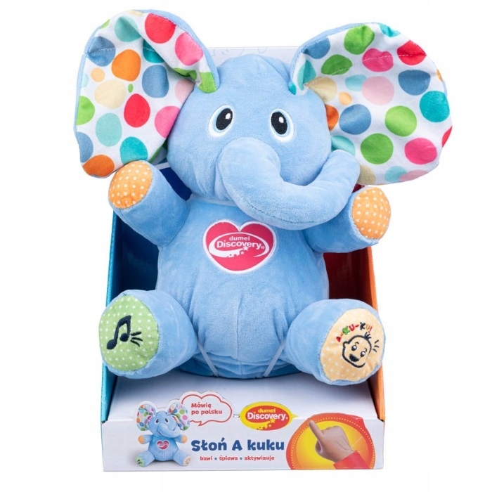 Słoń a kuku interaktywna pluszowa zabawka Dumel Discovery