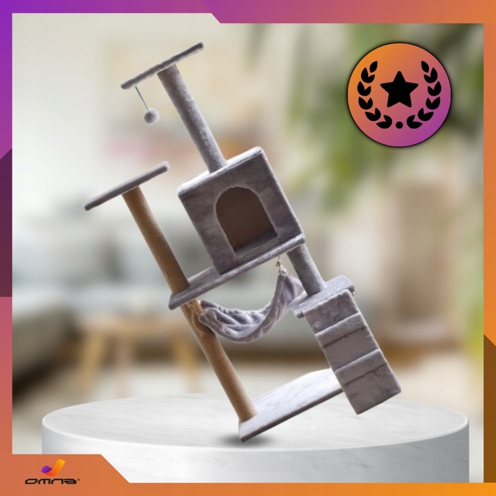 Drapak budka dla kota duży wysoki legowisko dla dużego kota drabinka słupek