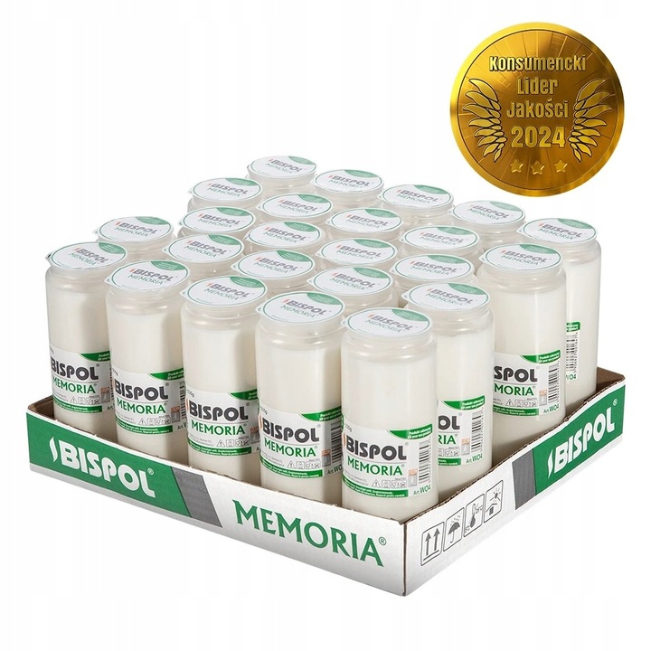 Wkłady olejowe zgrzewka 24 sztuk białe ø5,7 x 14,5 cm 3,5 dnia WO4