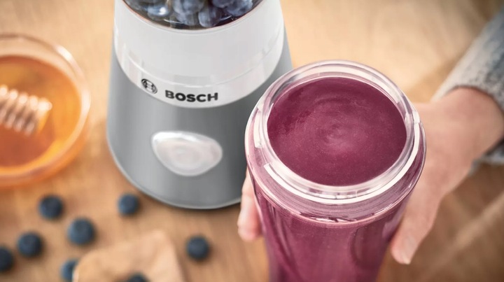 Blender kielichowy Bosch MMB2111T 450W Stalowe ostrze Butelka ToGo Sportowy