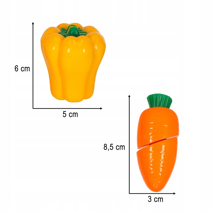 ZESTAW AKCESORIÓW KUCHENNYCH DLA DZIECI WARZYWA OWOCE DO KROJENIA NA RZEPY