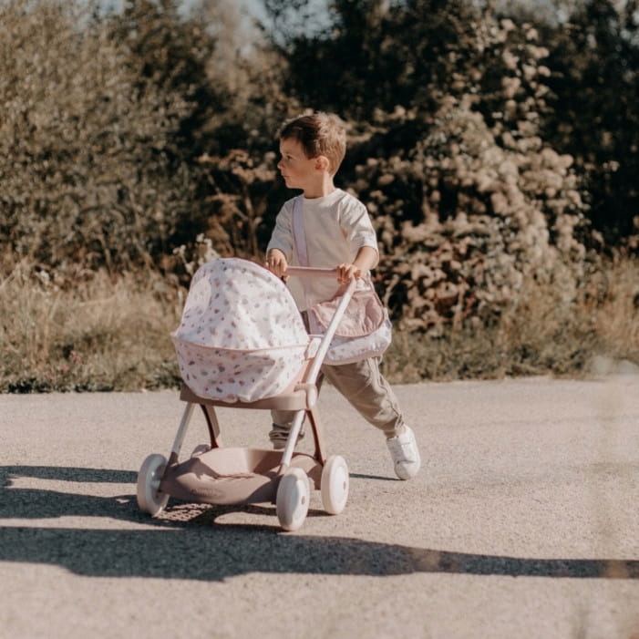 SMOBY BABY NURSE GŁĘBOKI WÓZEK DLA LALEK Z DASZKIEM GONDOLA REALISTYCZNY