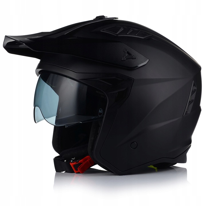 KASK MOTOCYKLOWY 4w1 VITO PREDATOR MATT ODPINANA SZCZĘKA + DASZEK + 2xSZYBA