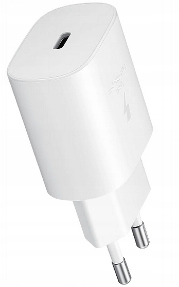 Kostka adapter USB C SAMSUNG 25W biała SUPER FAST