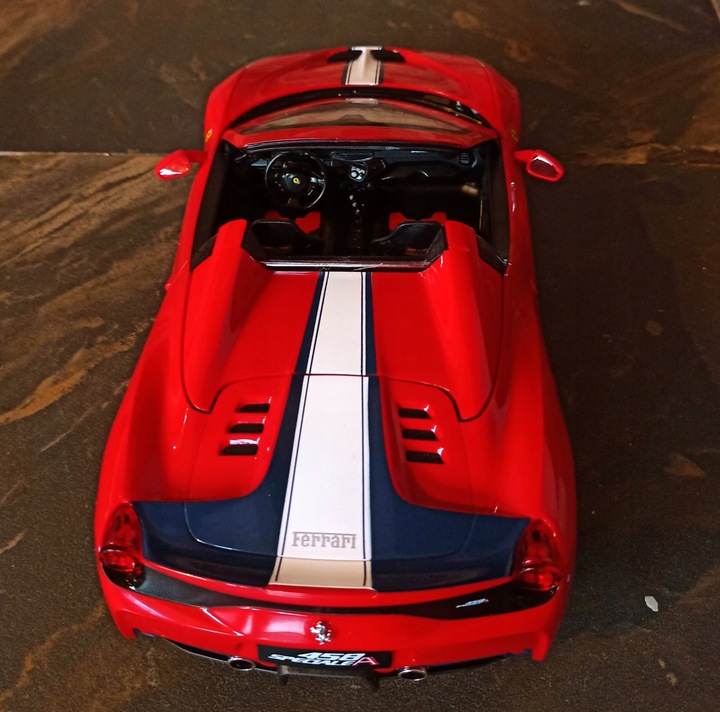 Autko Zdalnie Sterowane FERRARI 458 SZYBERDACH NA PILOT Rastar Samochód RC