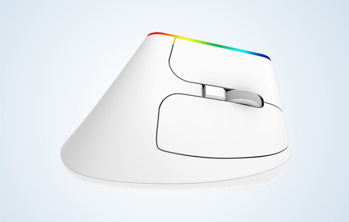 BEZPRZEWODOWA MYSZ PIONOWA DELUX M618C ERGONOMICZNA MYSZKA 2.4G RGB 1600DPI