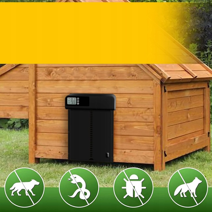 AUTOMATYCZNE DRZWI DO KURNIKA OTWIERANIE DRZWI Z TIMEREM METALOWE CZUJNIK