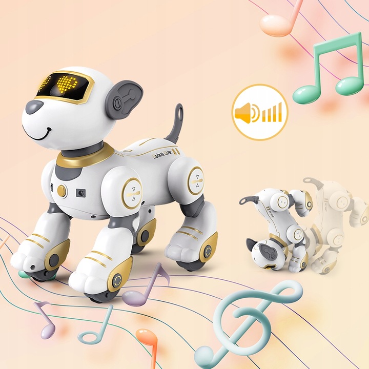 ROBOT INTERAKTYWNY PIES ZDALNIE STEROWANY PIESEK PROGRAMOWANY 17 FUNKCJE