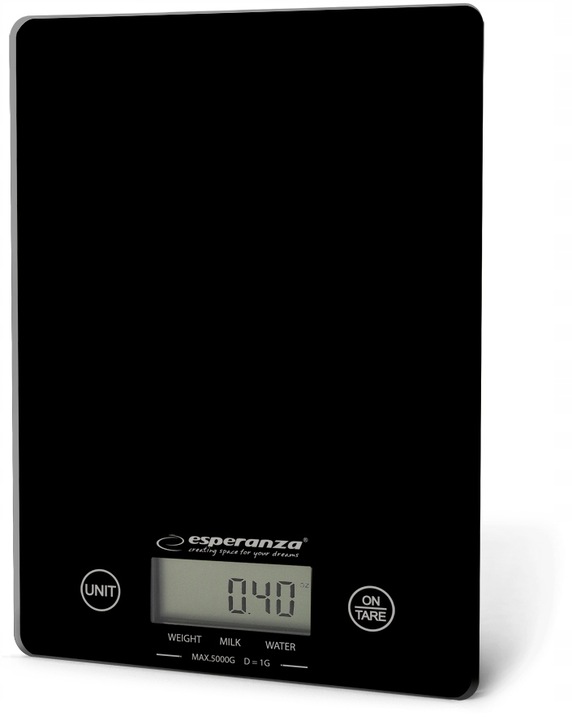 ESPERANZA Nowoczesna Waga Kuchenna Precyzyjna LCD Funkcja Tary 1g - 5kg