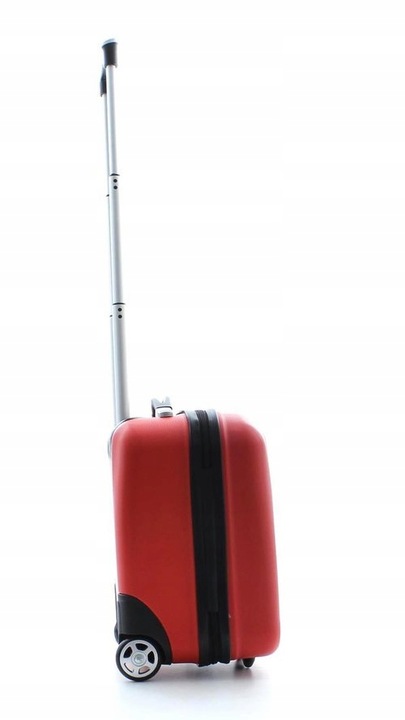 Mała czerwona wytrzymała walizka na 2 kołach z ABS Bubule idealna na wyjazd