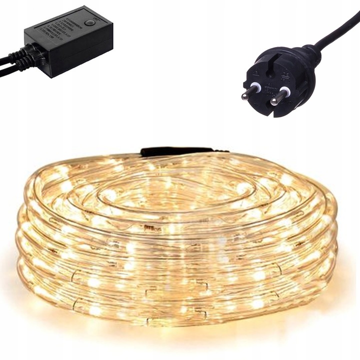 Wąż świetlny lampki choinkowe LED 20 m Ciepło Biały