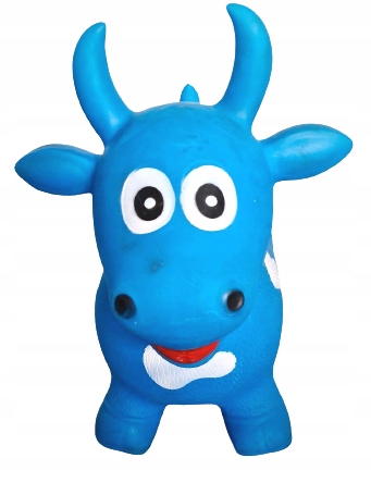 Skoczek gumowy do skakania niebieska Krówka do 50kg