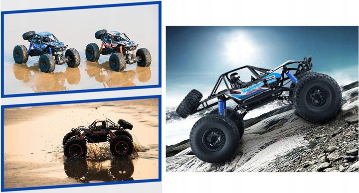 SAMOCHÓD ZDALNIE STEROWANY TERENOWY NAPĘD 4x4 AUTO PILOT RC DUŻY OFF ROAD