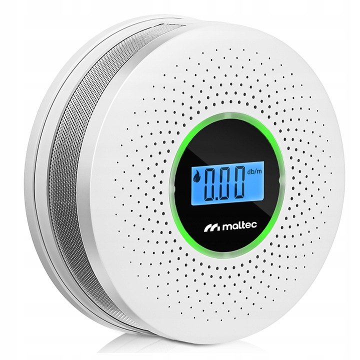 CERTYFIKOWANY CZUJNIK CZADU DYMU TLENKU WĘGLA SAFESENSOR BEZPRZEWODOWY 2w1