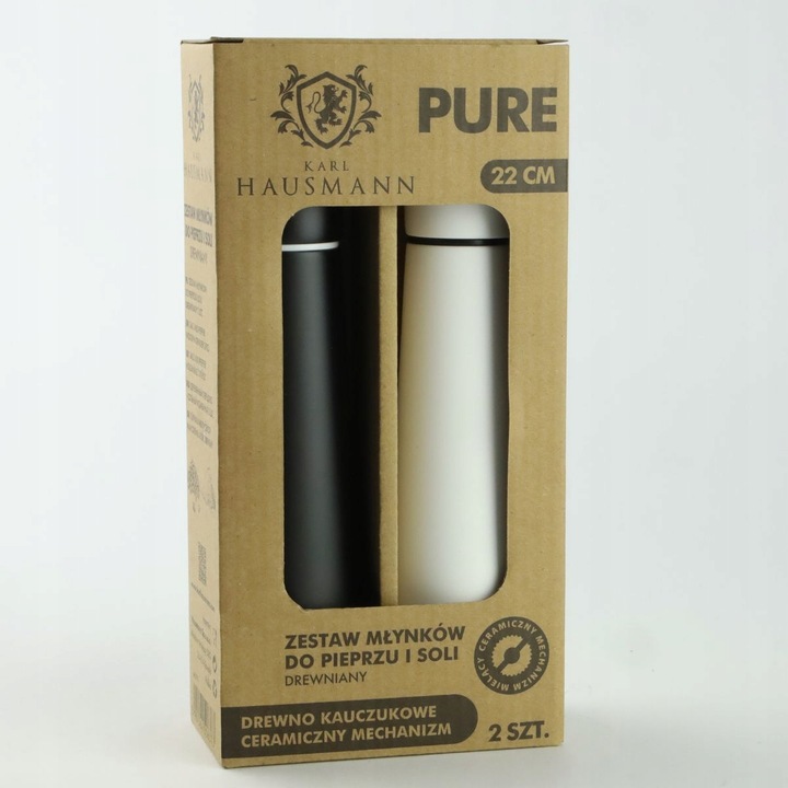 ZESTAW RĘCZNYCH MŁYNKÓW DO MIELENIA SOLI PIEPRZU PRZYPRAW BIAŁY I CZARNY