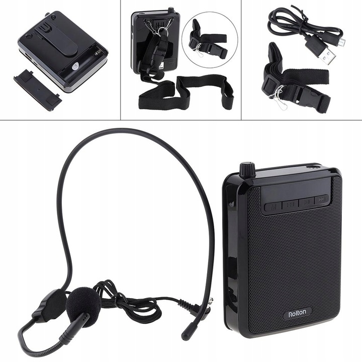 Wzmacniacz głosu przewodowy ROLTON K300 mikrofon