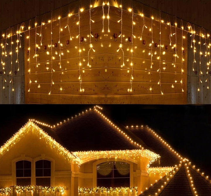 SOPLE 300 LED LAMPKI ZEWNĘTRZNE IP44 STAŁE + FLASH KURTYNA ŚWIETLNA GRUBE