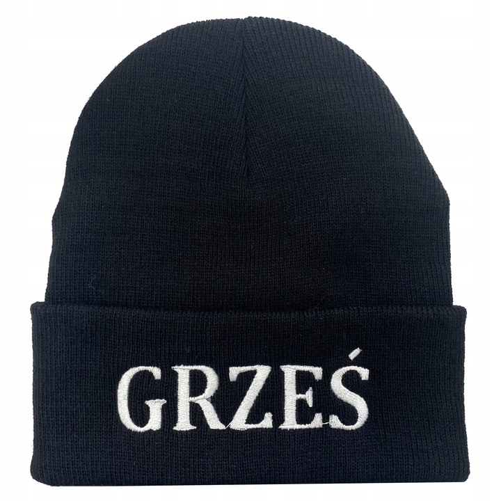 Czapka zimowa beanie z własnym haftem napisem personalizacja 26 kolorów