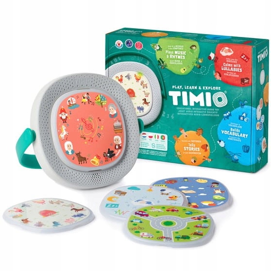 TIMIO Interaktywna Zabawka Edukacyjna Odtwarzacz Z Dyskami 8 Języków