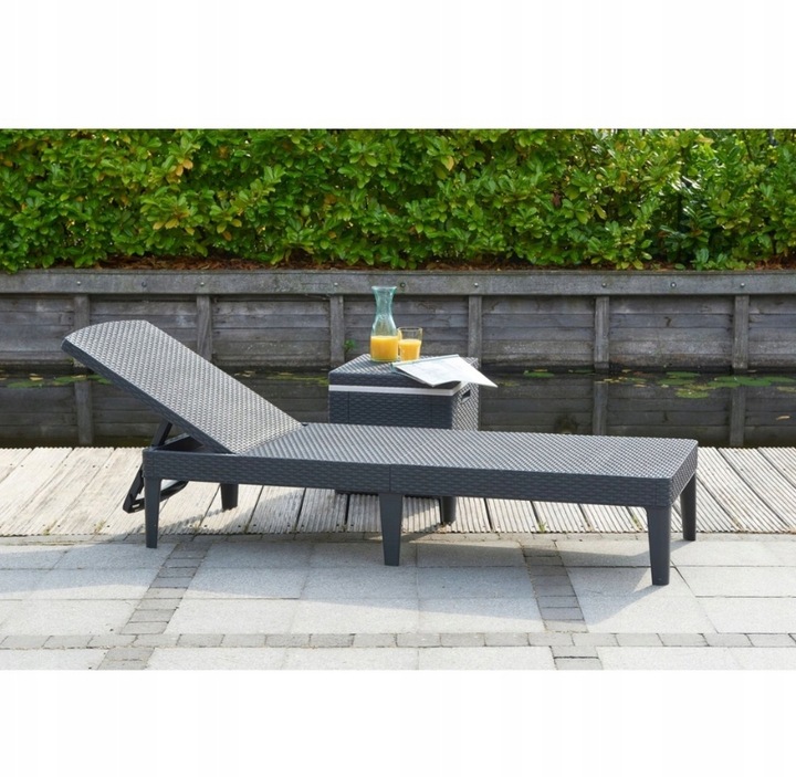 LEŻAK OGRODOWY REGULOWANY SKŁADANY KETER JAIPUR GRAFIT