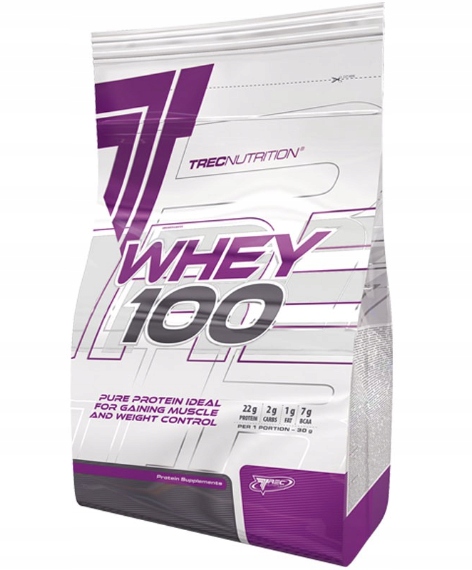 PYSZNE BIAŁKO WPC Trec Whey 100 900g PROTEINY NA MASĘ MIĘŚNIE DO TRENINGU